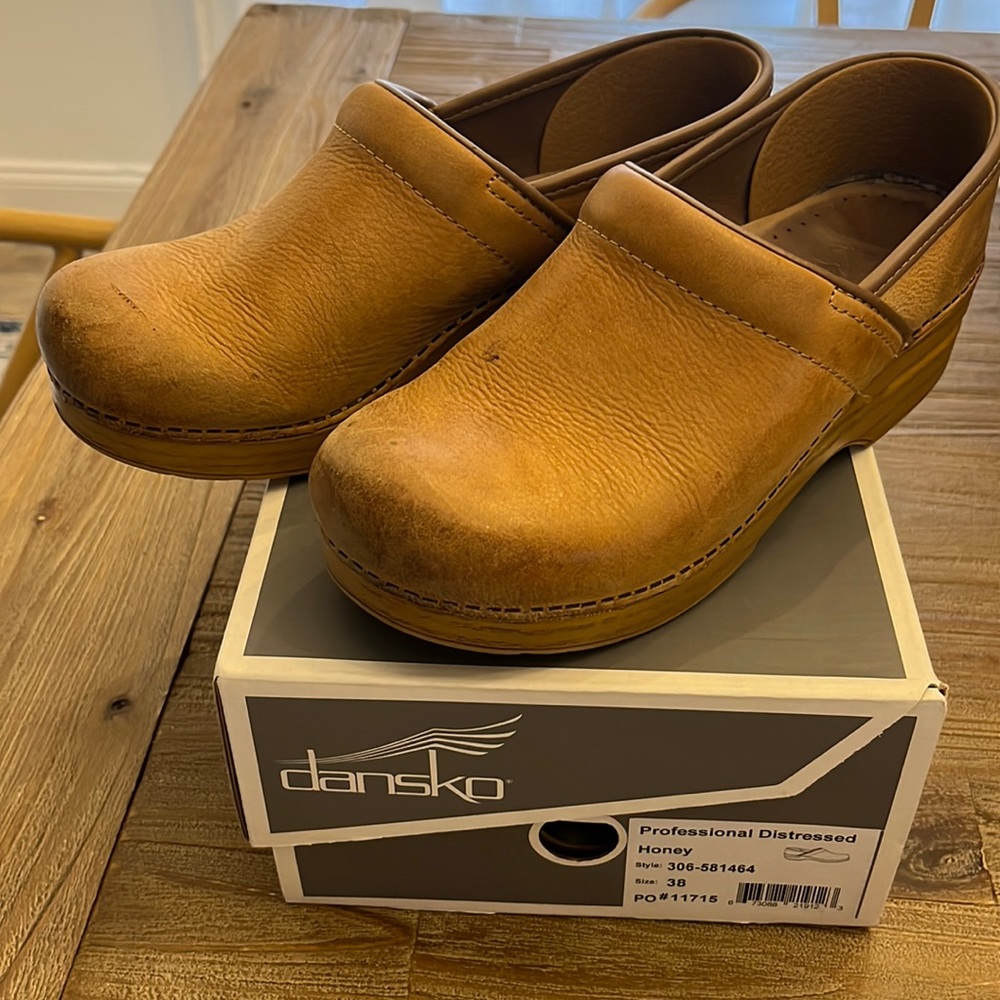 Dansko Distressed Honey Shoes